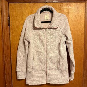 Womens Thread + Supply M Ice Pink Cardigan Full Front Zip Pockets Preppy